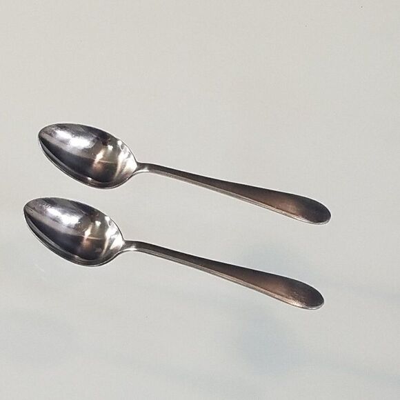 2 Demitasse Spoons Vintage Stainless Steel Lucky Japan - Picture 5 of 8
